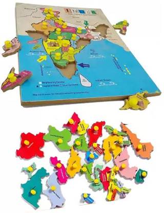 RITSKART 2024 New Wooden Educational learning Map Board Puzzle for kids??(1 Pieces)