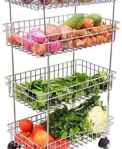 EVERSUN |kitchen accessories | Stainless Steel Kitchen Trolley??(Pre-assembled)