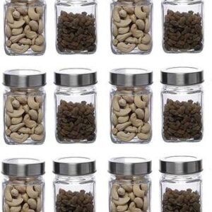 Antique Buyer Glass Pickle Jar  - 300 ml??(Pack of 12, Clear)