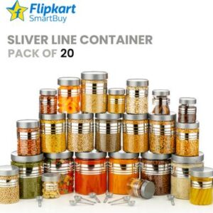 Flipkart SmartBuy Plastic Grocery Container  - 1200 ml, 650 ml, 350 ml, 250 ml??(Pack of 20, Silver)