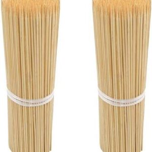 JAMBOREE Natural Bamboo Skewers for BBQ Fruit Cocktail Kebab Grilling Barbecue Disposable Bamboo Roast Fork Set??(Pack of 180)