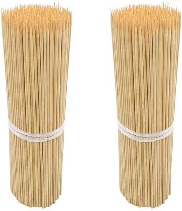 JAMBOREE Natural Bamboo Skewers for BBQ Fruit Cocktail Kebab Grilling Barbecue Disposable Bamboo Roast Fork Set??(Pack of 180)