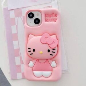 ankSONline Back Cover for iPhone 13, Cute Cartoon Soft Silicone??(Pink, Silicon, Pack of: 1)