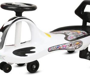 TOYSHOPPEE Black & White MAGIC CAR FOR KIDS TWISTE Car SENIOR WITH MUSIC AND BACK SUPPORT CC Froggy B/W Tricycle??(Black, White)