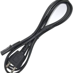 DEVBHOOMI 2-in-1 Cable 1.5 m DB-AC Power Cable Cord for 2 PIN.??(Compatible with Video Games / Notebooks / Printers / LCD TFT CRT Monitors, Black)