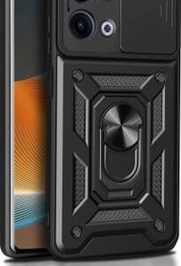 GLOBAL NOMAD Back Cover for OPPO Reno 13 5G??(Black, Rugged Armor, Pack of: 1)