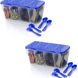 2Mech Plastic Grocery Container  - 1800 ml??(Pack of 2, Blue)