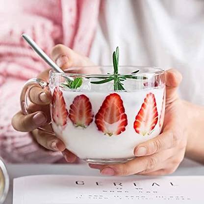 Adhunyk jumbo mug with handle for tea, coffee, juice, water etc 1pcs 450ml Glass Coffee Mug??(450 ml)