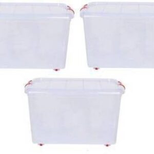 Easymart Plastic Grocery Container  - 25 L??(Pack of 3, White)