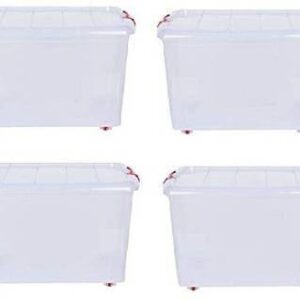 Easymart Plastic Grocery Container  - 25 L??(Pack of 4, White)