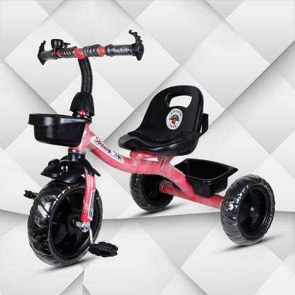 Stepupp Grow STEPUP GROW BABY TRICYCLE WITH BASKET PINK COLOUR FOR KIDS stp g pink kids tricycle,baby tricycle,tricycle-001 Tricycle??(Pink, Black)