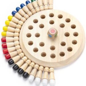 Learn With Fun Wooden Memory Chess Matching Game for Kids Educational Board Games
